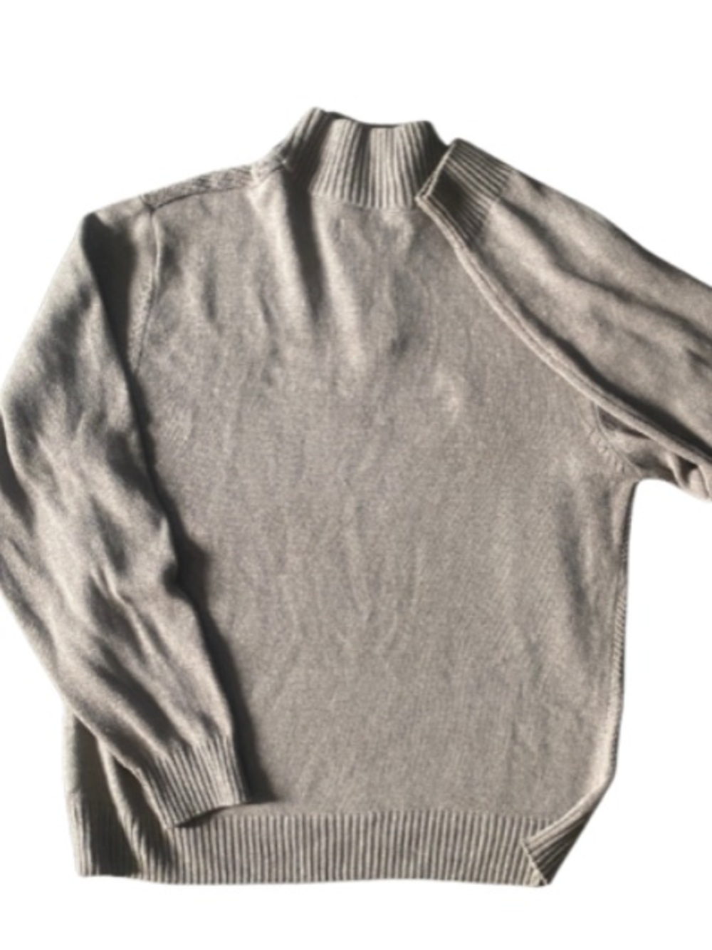 U.S. Polo Assn. Taupe 1/4 Zip Mock Neck Sweater XL